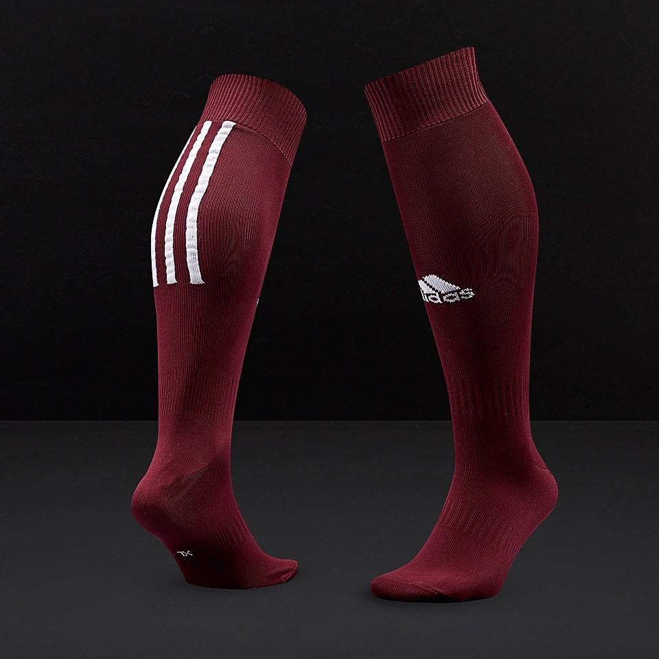 adidas Santos Sock 18 Maroon/White Mens Football Teamwear CV8107