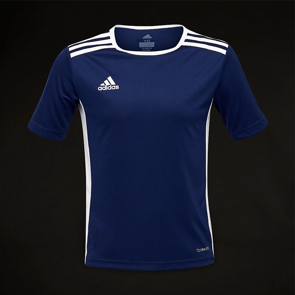 adidas Youth Entrada 18 SS Jersey Dark Blue/White Junior Football