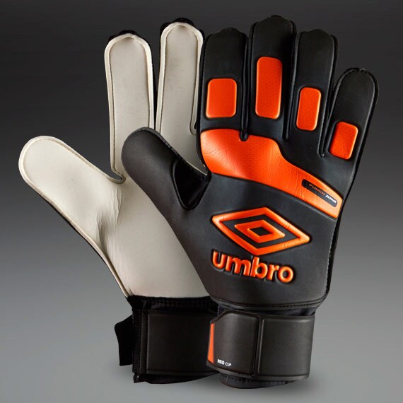 Umbro Goalkeeper Gloves Umbro Neo Cup Goalie Gloves Goalkeeping BlackShocking Orange