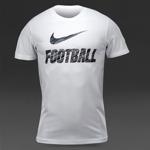 Nike Football Clothing Nike Swoosh Football Tee WhiteWhite
