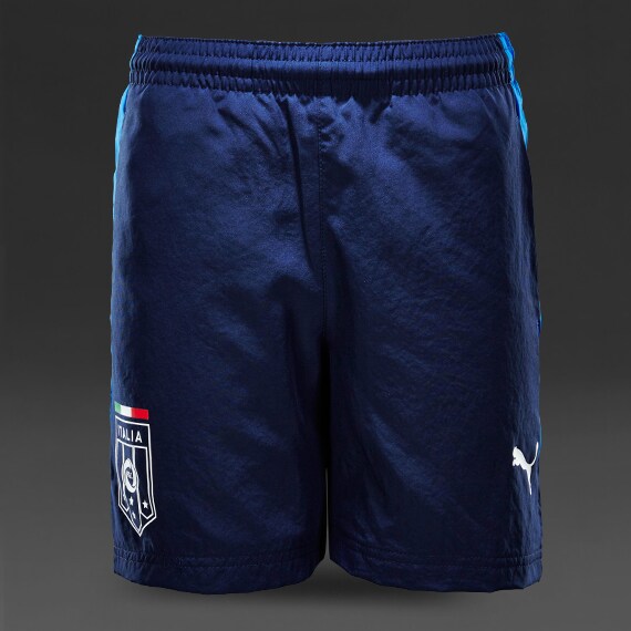 Boys Football Clothing Puma FIGC Italia Stadium Shorts PeacoatTeam