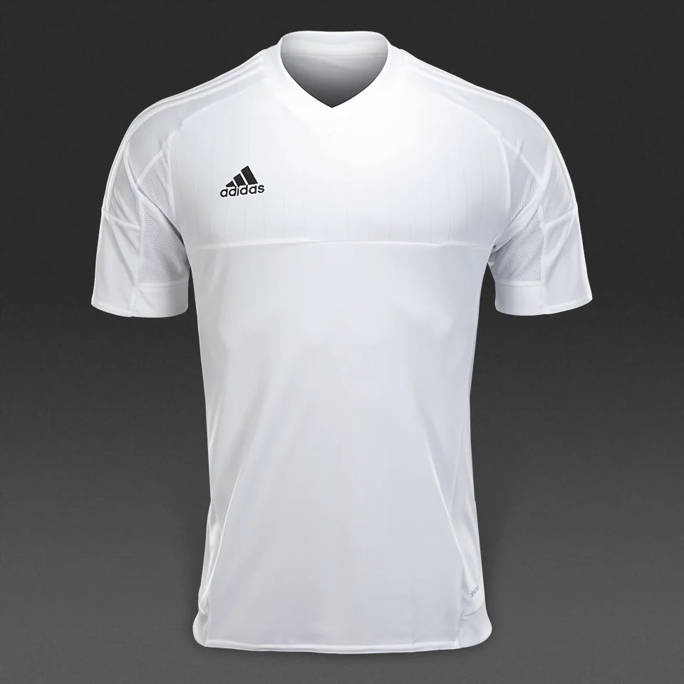 Mens Football Teamwear adidas Tiro 15 Short Sleeve Jersey White