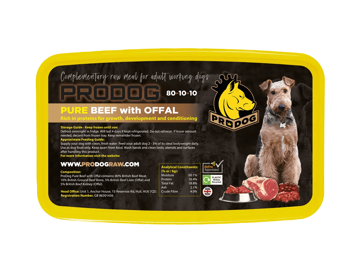 Pure Beef Raw Dog Food 801010 Meal ProDog Raw