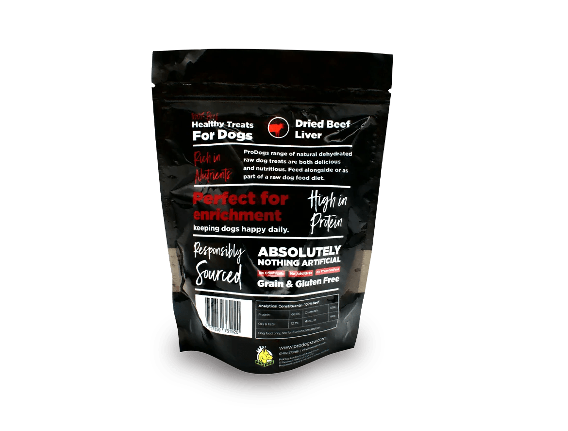 Dried Liver Dog Treats Beef 100 Natural ProDog Raw