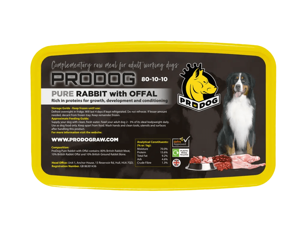 Pure Rabbit Raw Dog Food 801010 Meal ProDog Raw