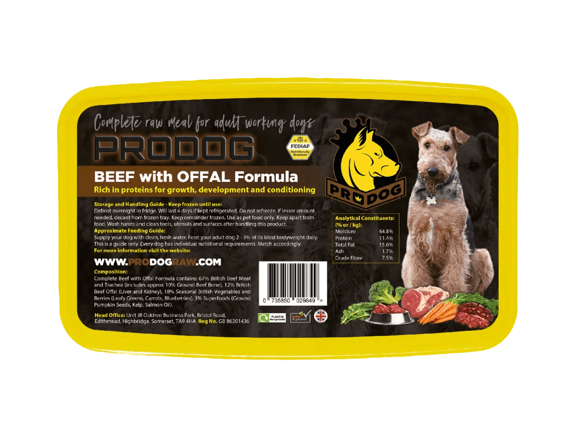 Beef Complete Raw Dog Food Premium Meal ProDog Raw