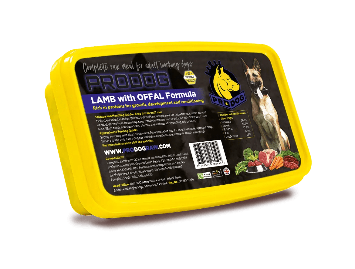 Lamb Complete Raw Dog Food Meal 100 Natural ProDog Raw