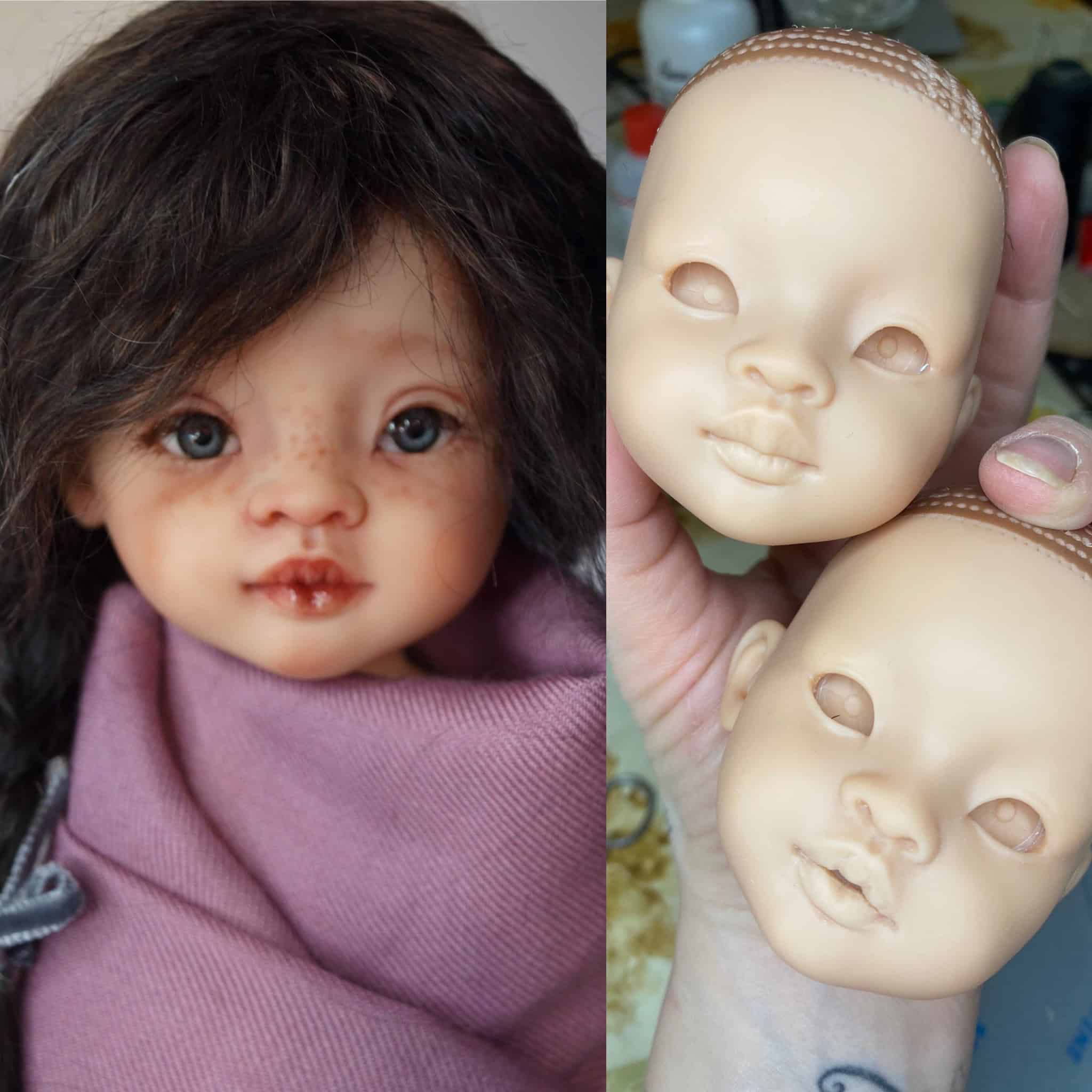 How to carve lips for custom doll Paola Reina. PRODOLLS