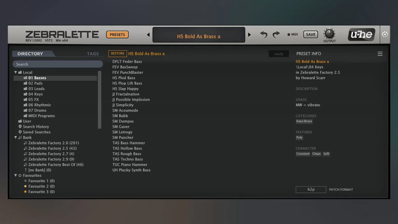 Zebralette Free VST Synth with 300 Free Presets