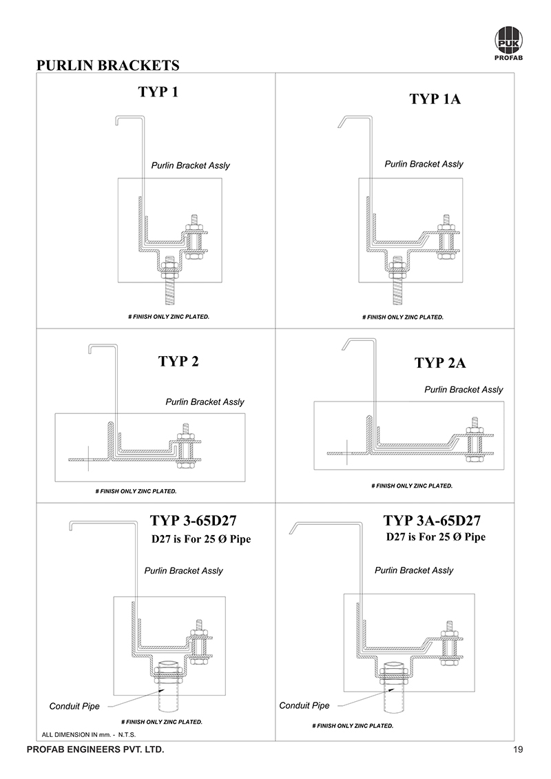 Profab Engineers Pvt. Ltd. - Purlin Brackets