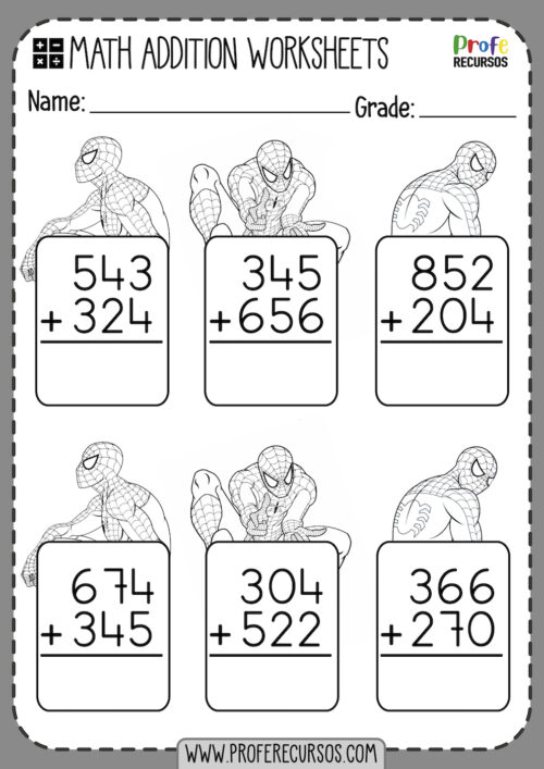 Add and Color Addition Worksheets