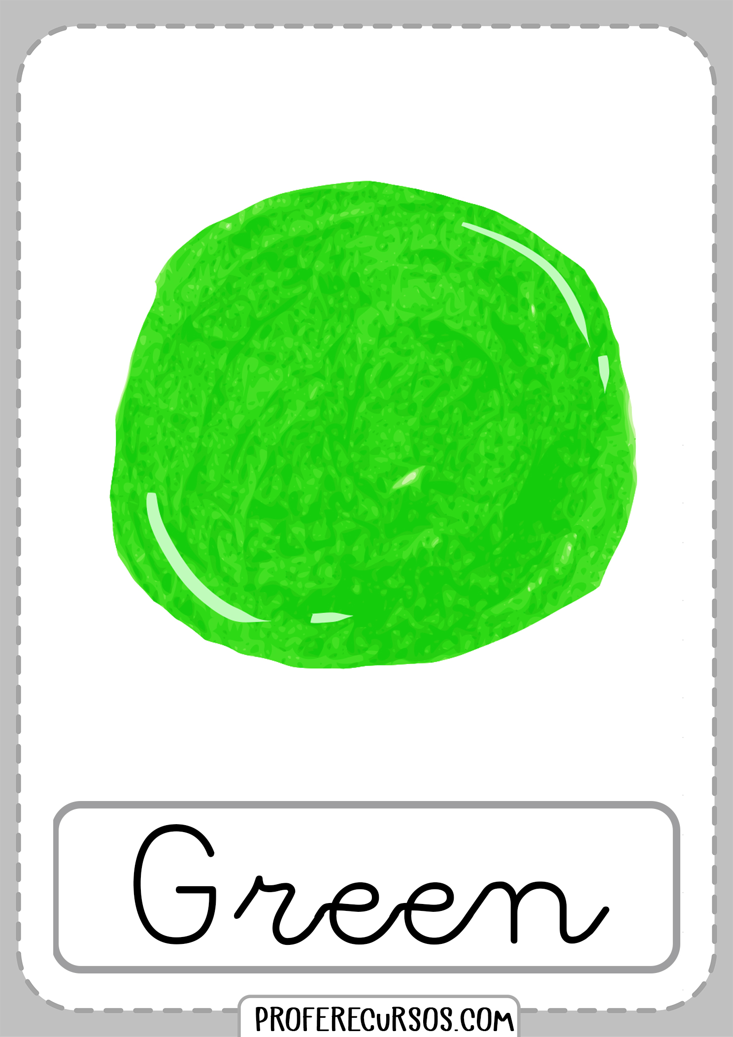 Color Flashcards Green