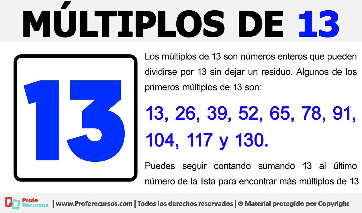 Múltiplos de 13