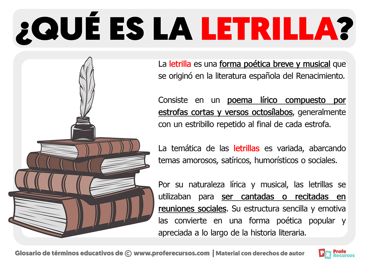 Qué es la Letrilla Definición de Letrilla
