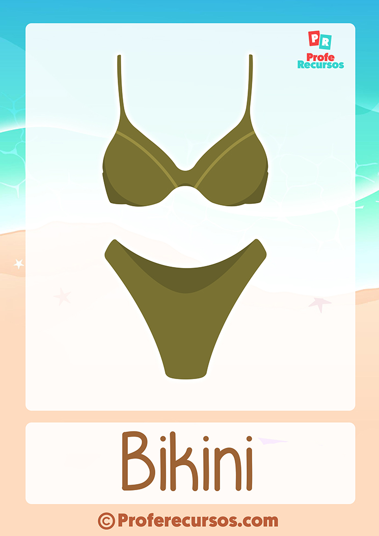 Summer Clothes Flashcards Collection for Primary Kids