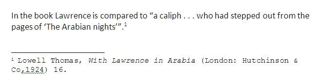 Mla footnote example