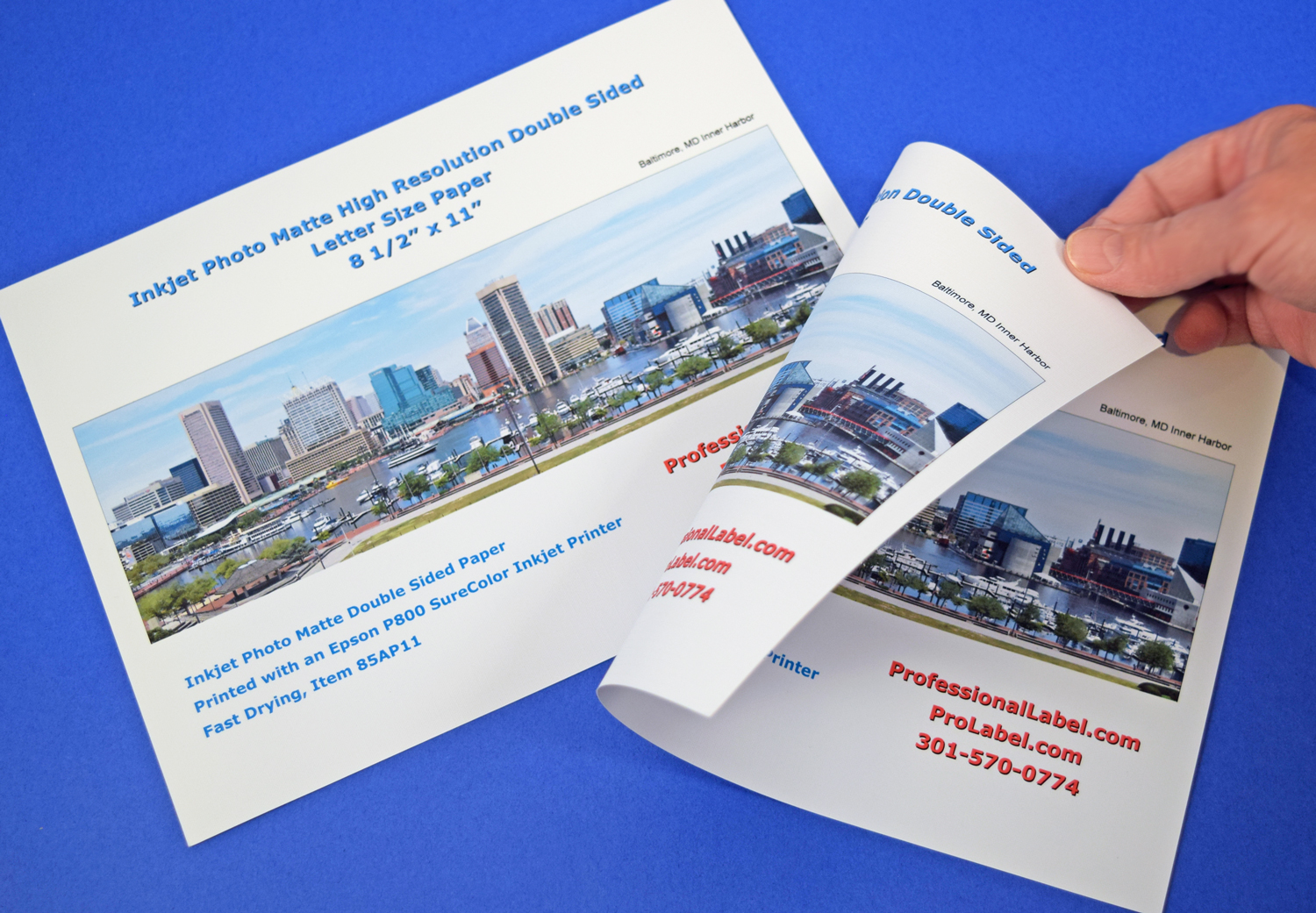 Inkjet Photo Matte Paper 8 1/2 x 11 Double Sided 25 Sheets 85AP11