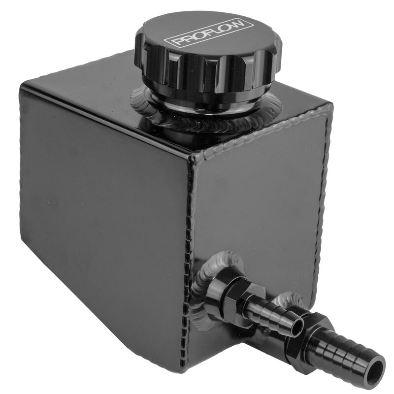 Power Steering Reservoir, Remote, Fabricated Aluminium Black, GM LS