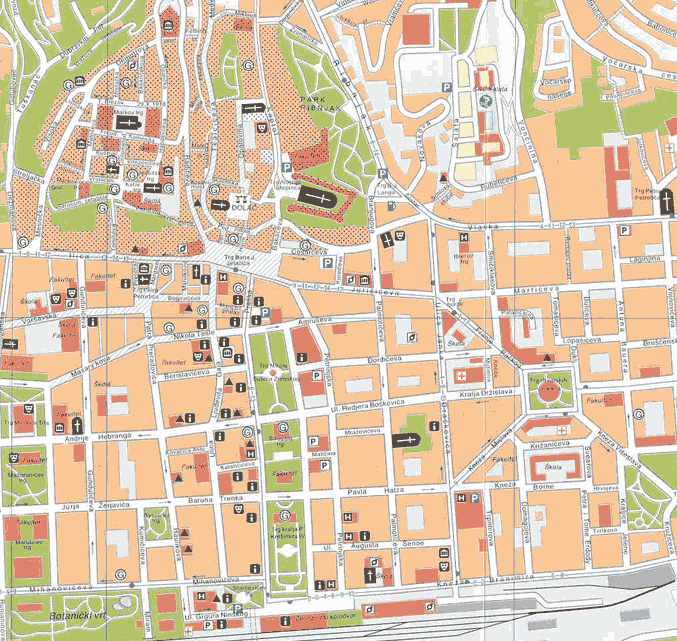 Harta turistica a orasului Zagreb Profu' de geogra'