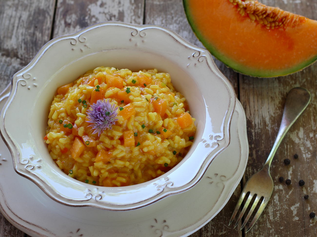 Risotto al Melone Cantalupo Profumo di Limoni