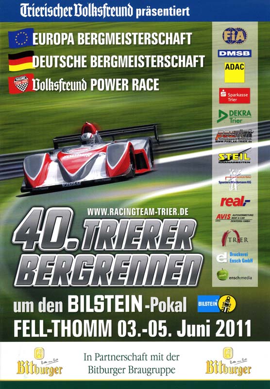 Trier Hill Climb The Motor Racing Programme Covers Project