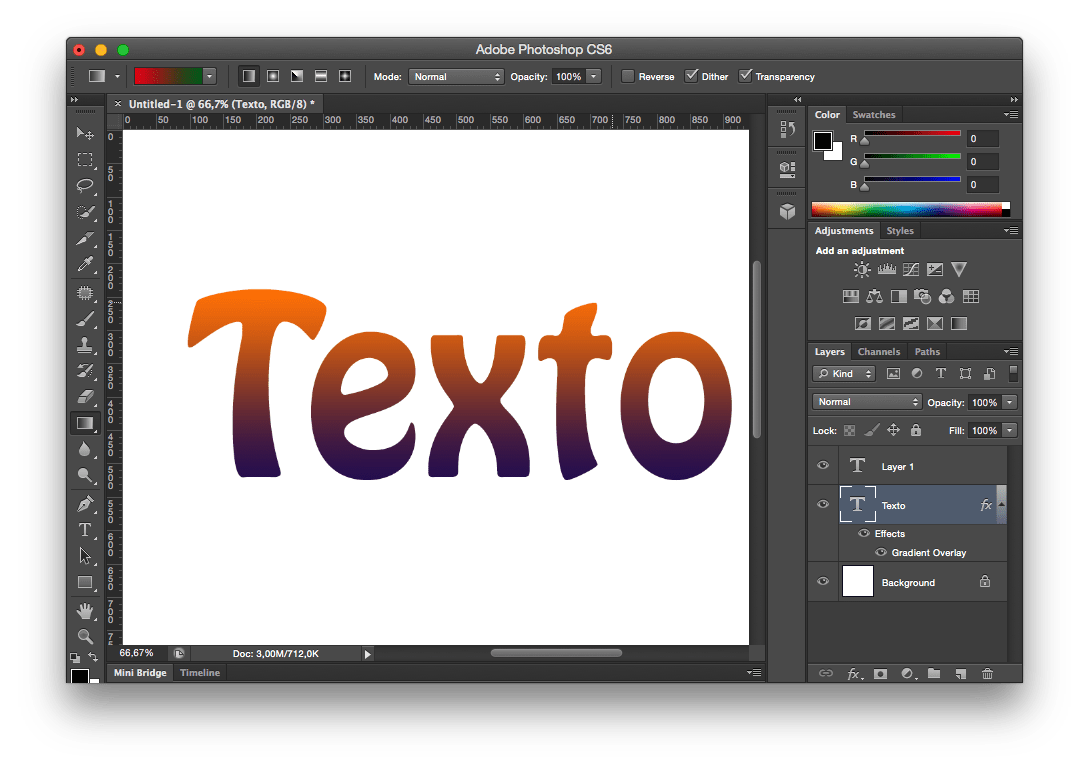 Cómo crear degradado de color en letras con Blog de