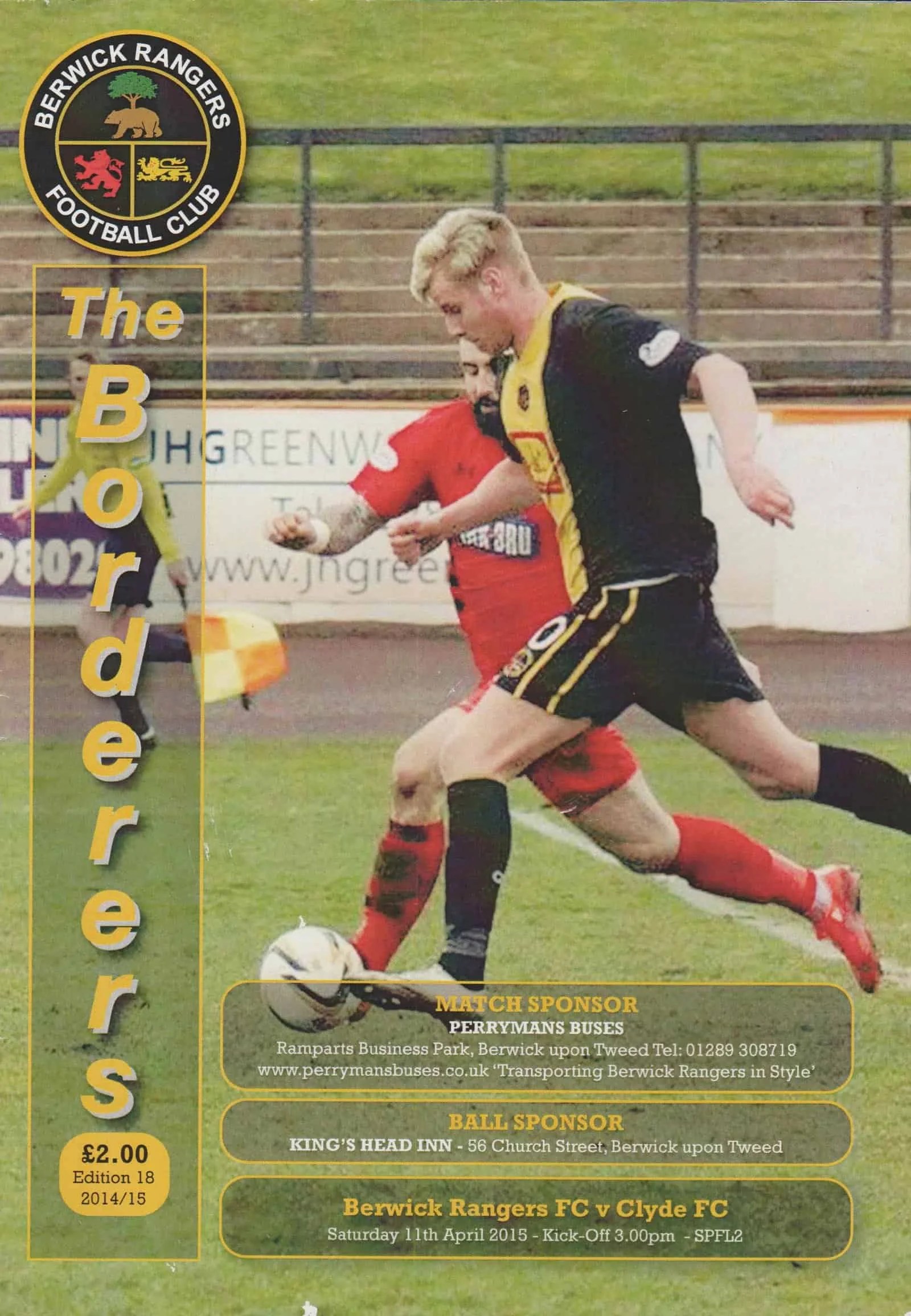 Berwick Rangers v Clyde 11Apr2015