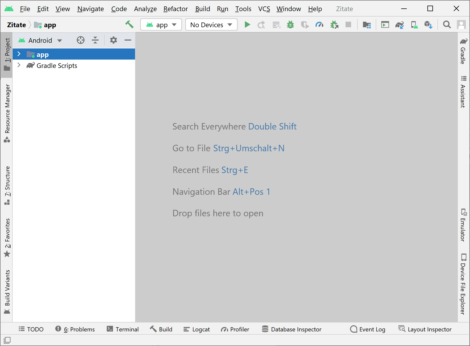 Android Tutorial Neues Android Studio Projekt erstellen