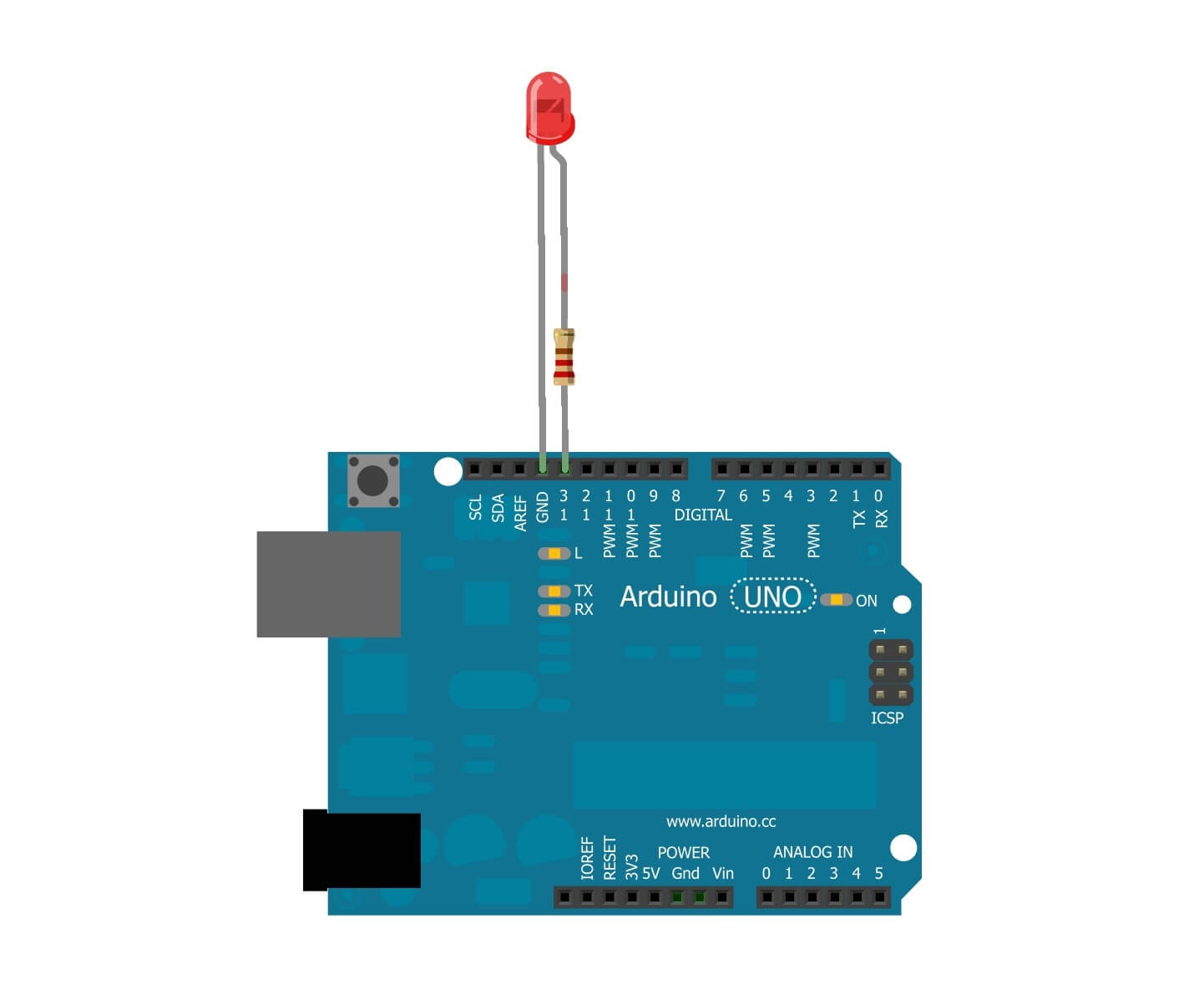 Schematic For Blinking Led Arduino » Circuit Diagram