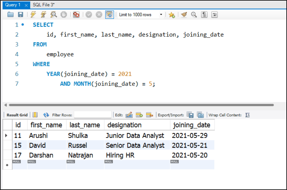 How to extract month from date in MySQL » Programming Funda