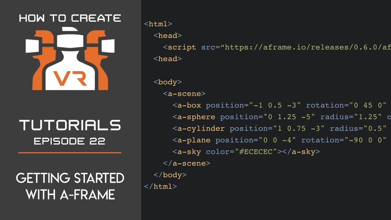 AFrame VR Programming Tutorial Series Part 2