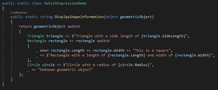 C# 9.0: Pattern Matching in Switch Expressions