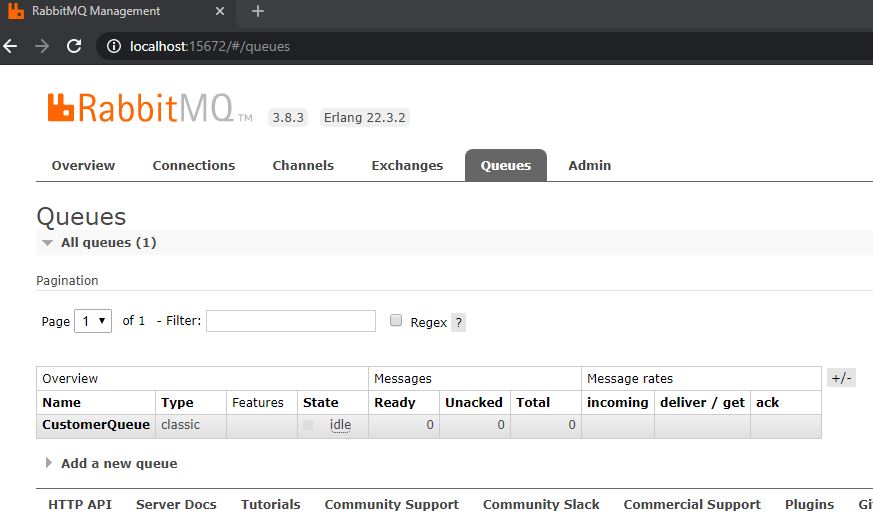 RabbitMQ in an ASP Core 3.1 Microservice