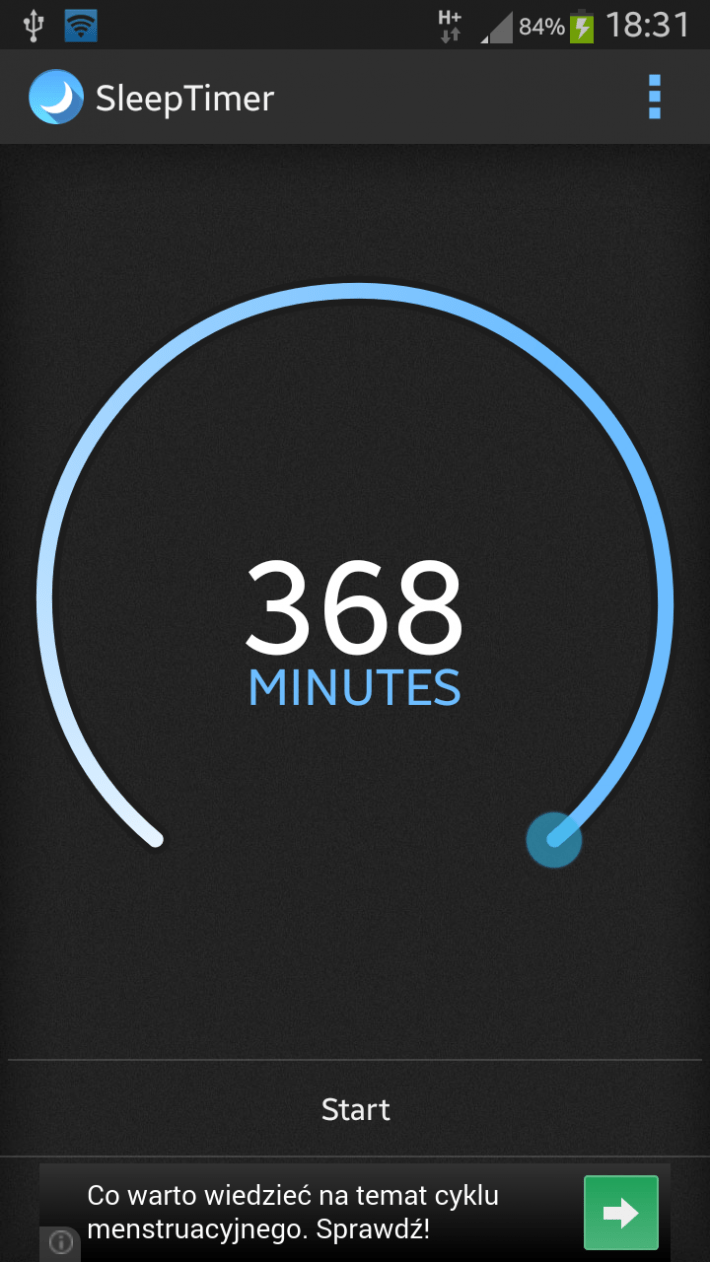 Galeria zdjęć Zrzuty ekranu Screenshoty Sleep Timer