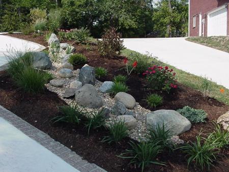 Dry Creek Bed with Landscaping | Progressive Lawnscaping