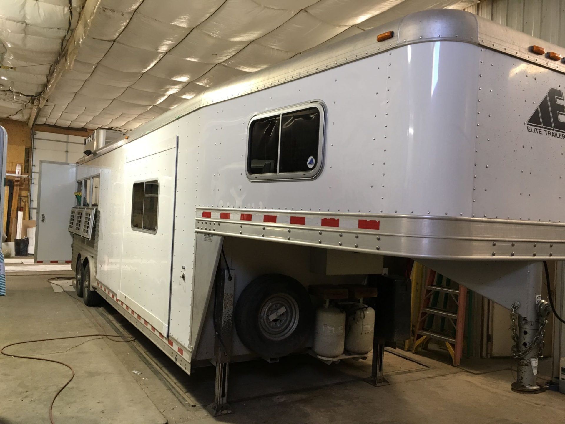 Horse Trailer Hail Repair Progress RV