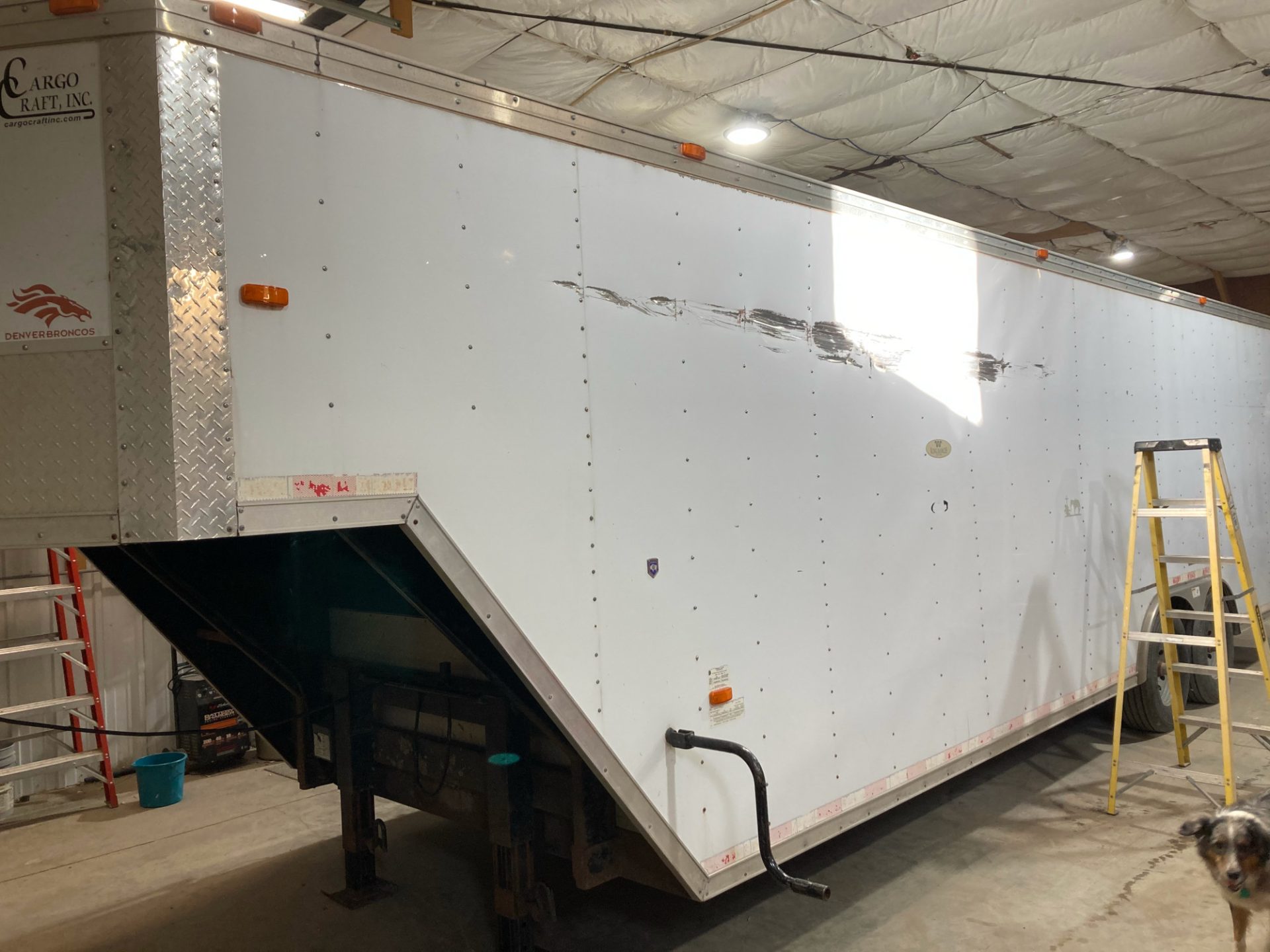 Cargo Trailer Exterior Damage Repair Progress RV