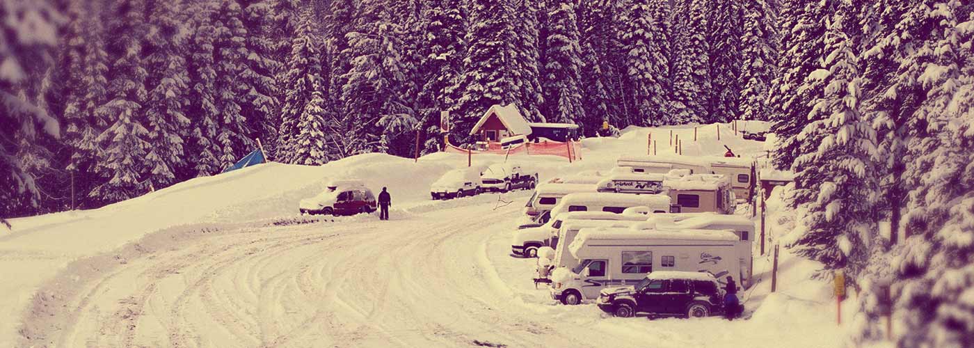 Winter RVing at Manning Park Resort Progress Storage