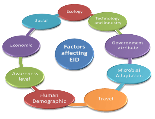 Various factors that impact EID (Emerging infectious diseases