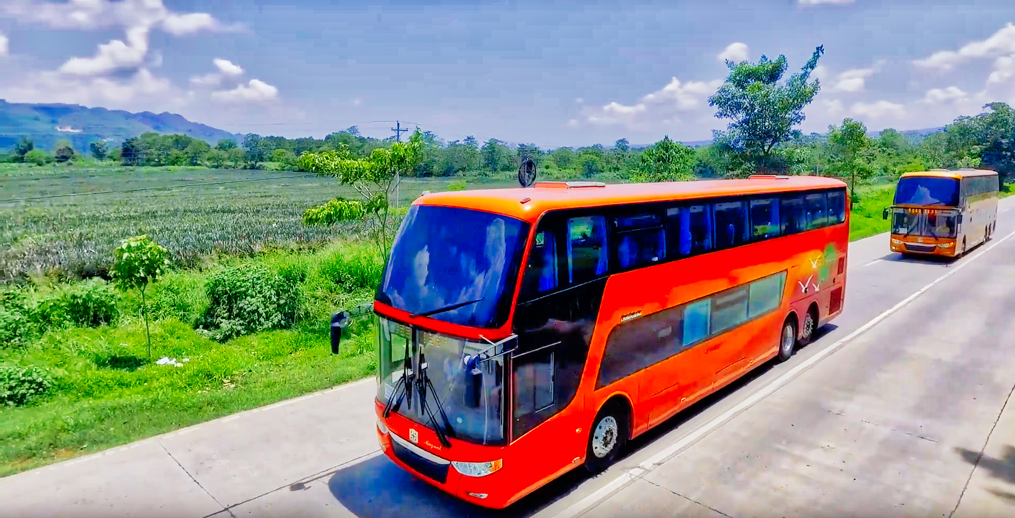 VIDEO 1st Doubledecker Bus in Mindanao Road Test Aerial View