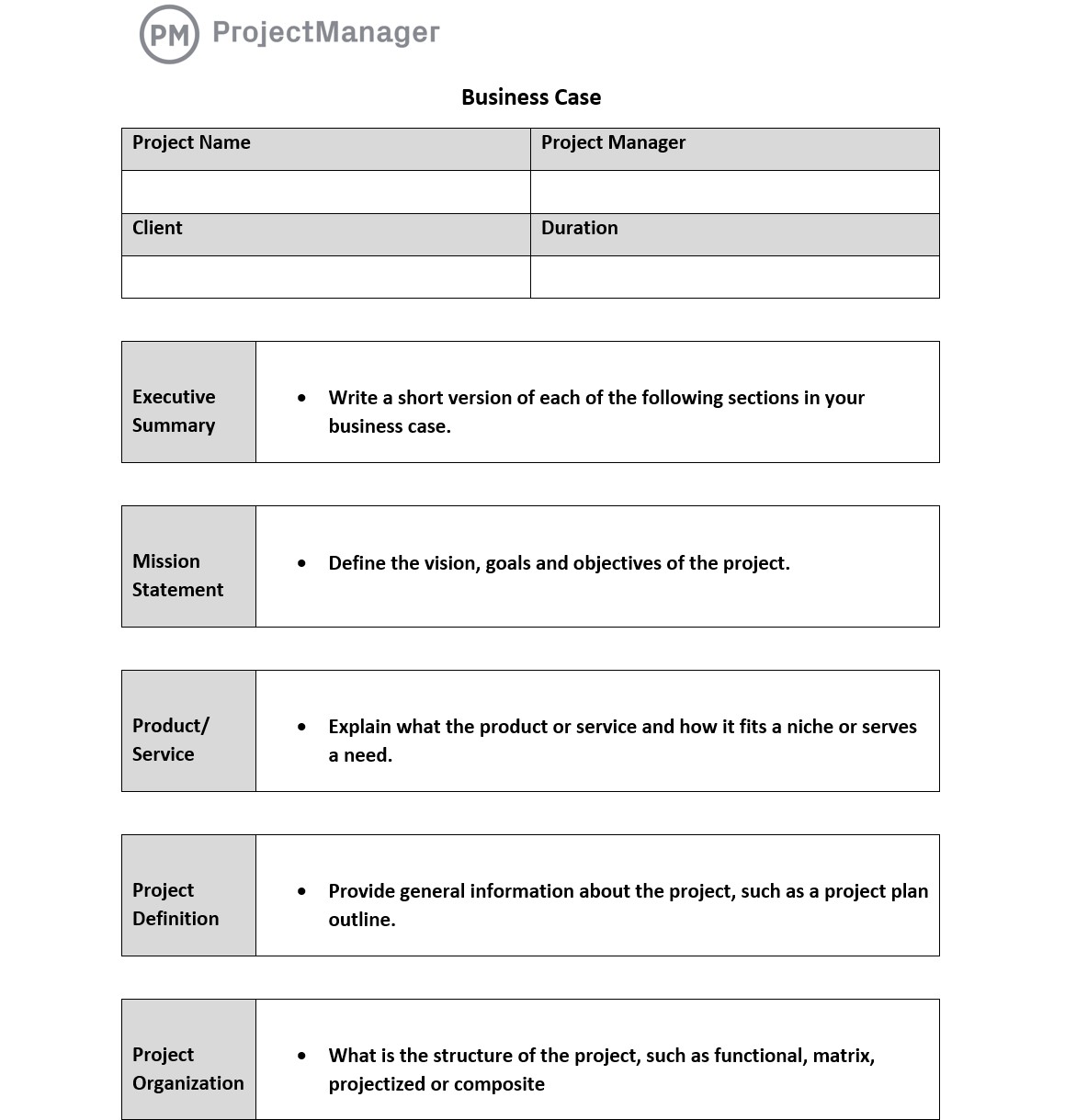 Project Change Order Template