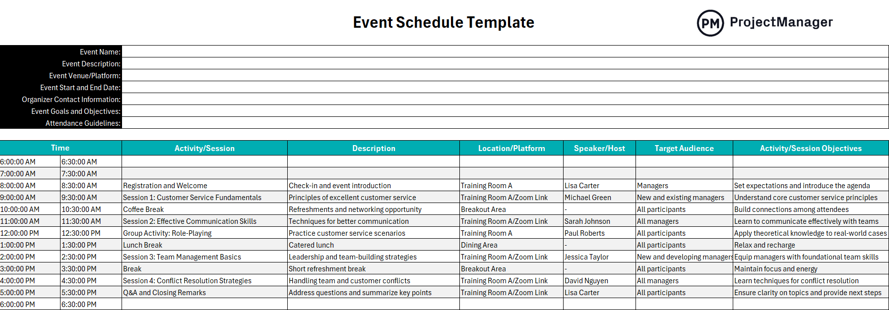 Event Scheduling Basics How to Make an Event Schedule