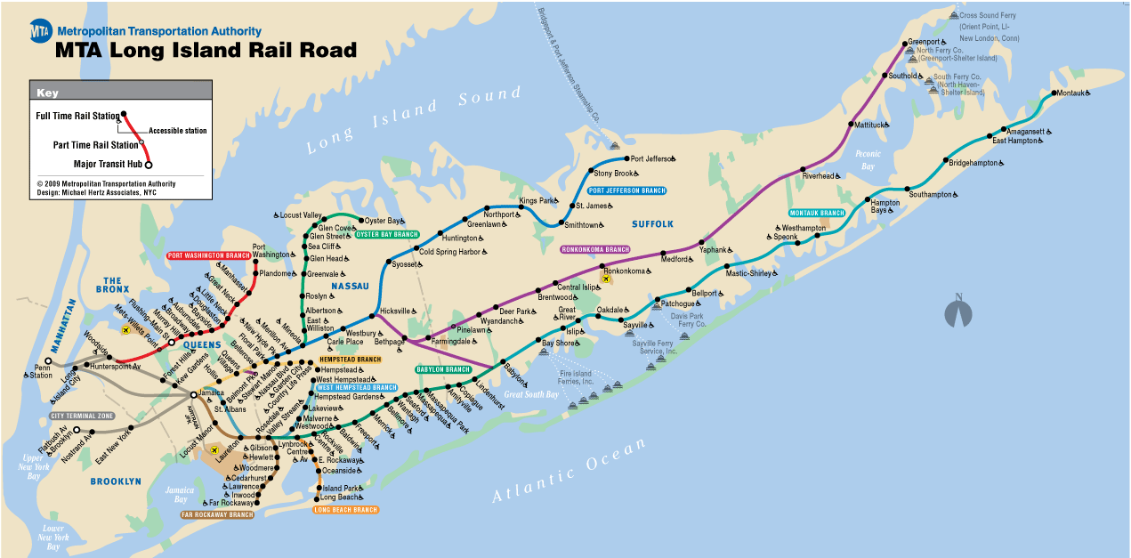 Long Island Railway Map USA New York San Fransisco train rail maps