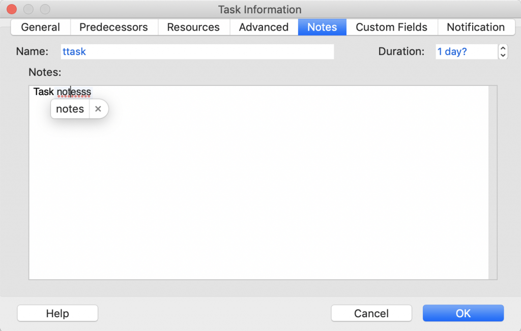 Spell Check Mac Project Plan 365