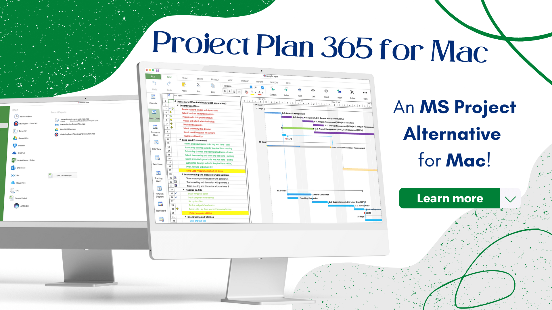Microsoft Project for Mac Project Plan 365