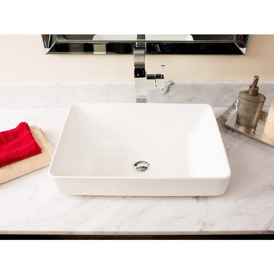 Shop Project Source Ascillia SemiRecessed Vessel Sink at Best Price
