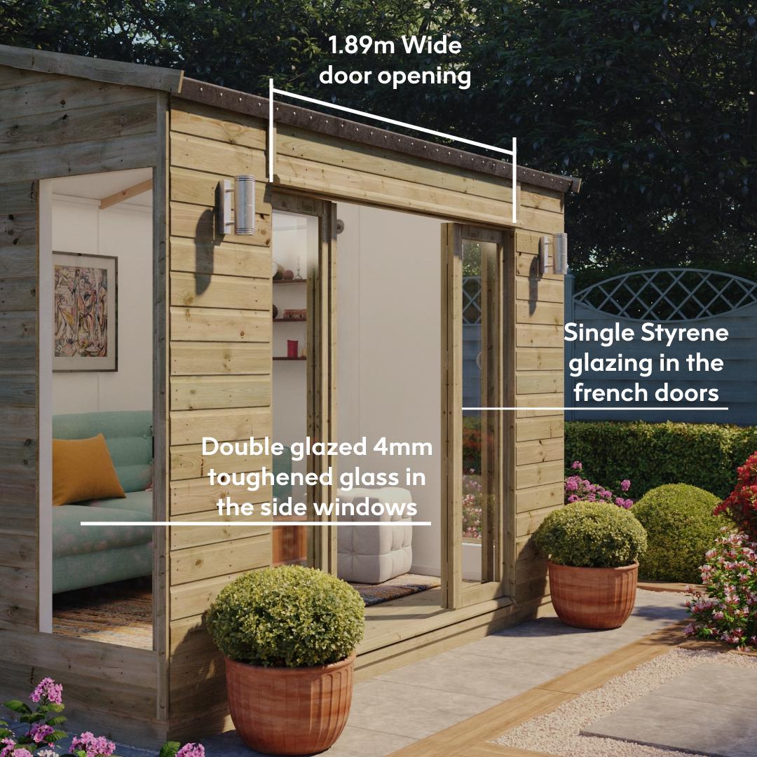 Insulated Cannes Summerhouse with French Doors Finance Available