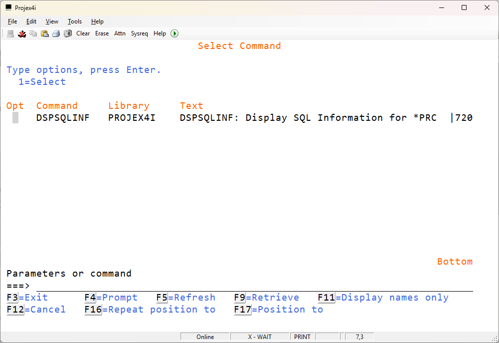 DSPSQLINF DISPLAY IBM I SQL INFORMATION FOR A PROGRAM Software Projex IBM i, iSeries