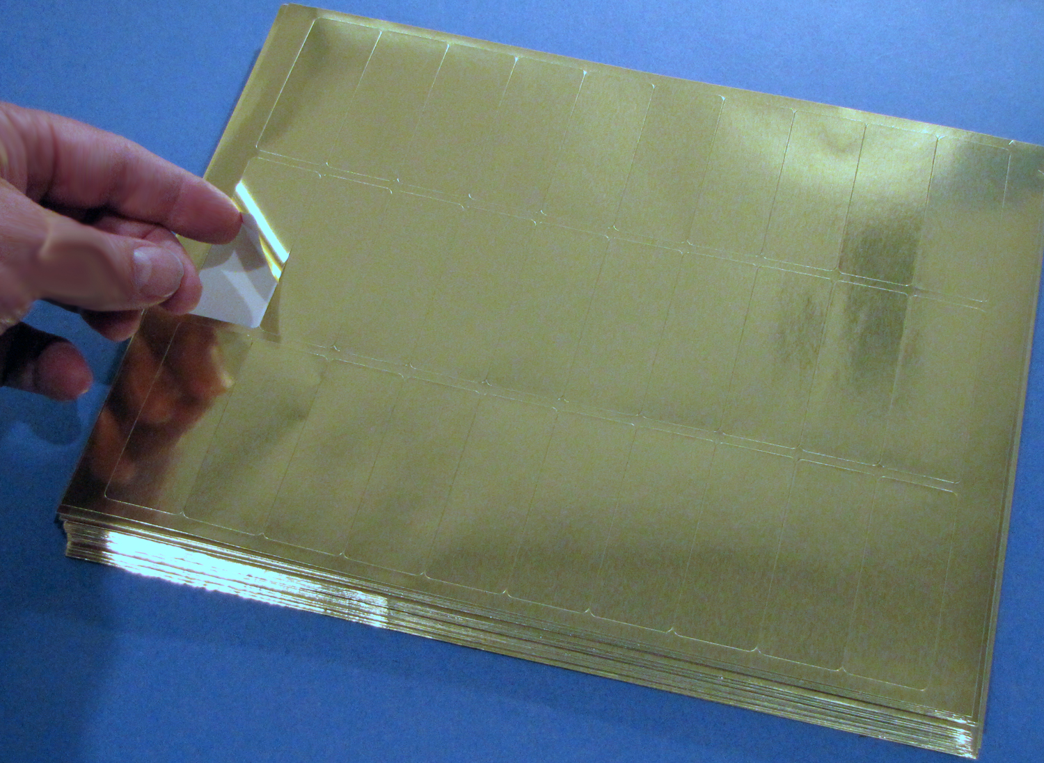 Gold Foil 2 5/8 x 1 Laser Labels Metallic Finish 25 sheets 2610GF