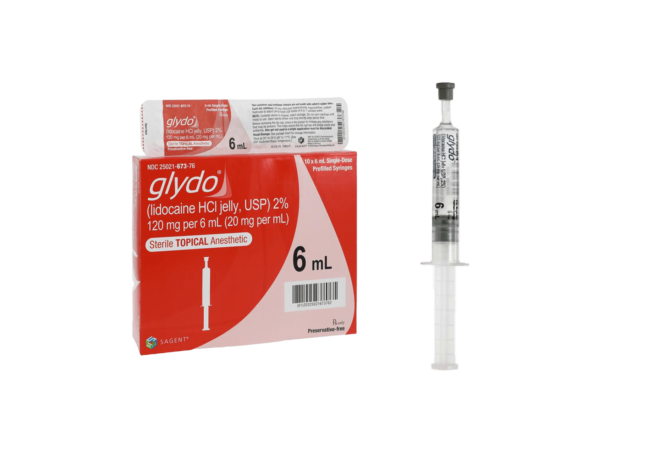 Sagent Pharmaceuticals Glydo® Lidocaine HCl, 2, 20 mg / mL Jelly